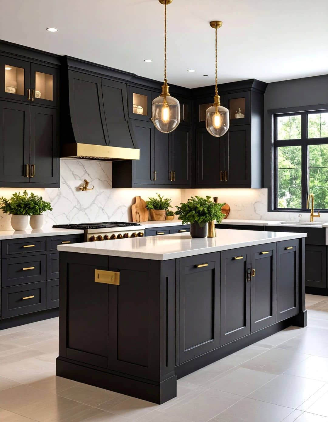 SEO for cabinet painters: refinished dark shaker kitchen